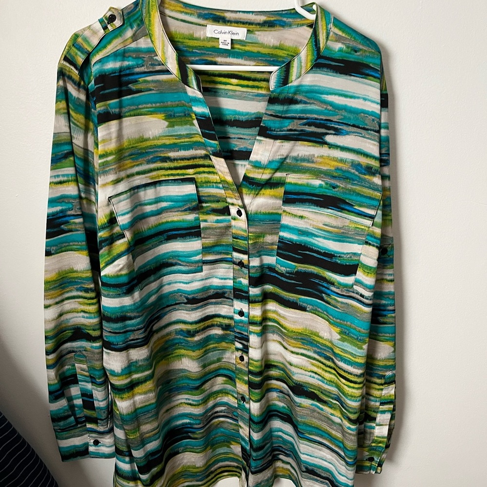 Calvin Klein button down blouse